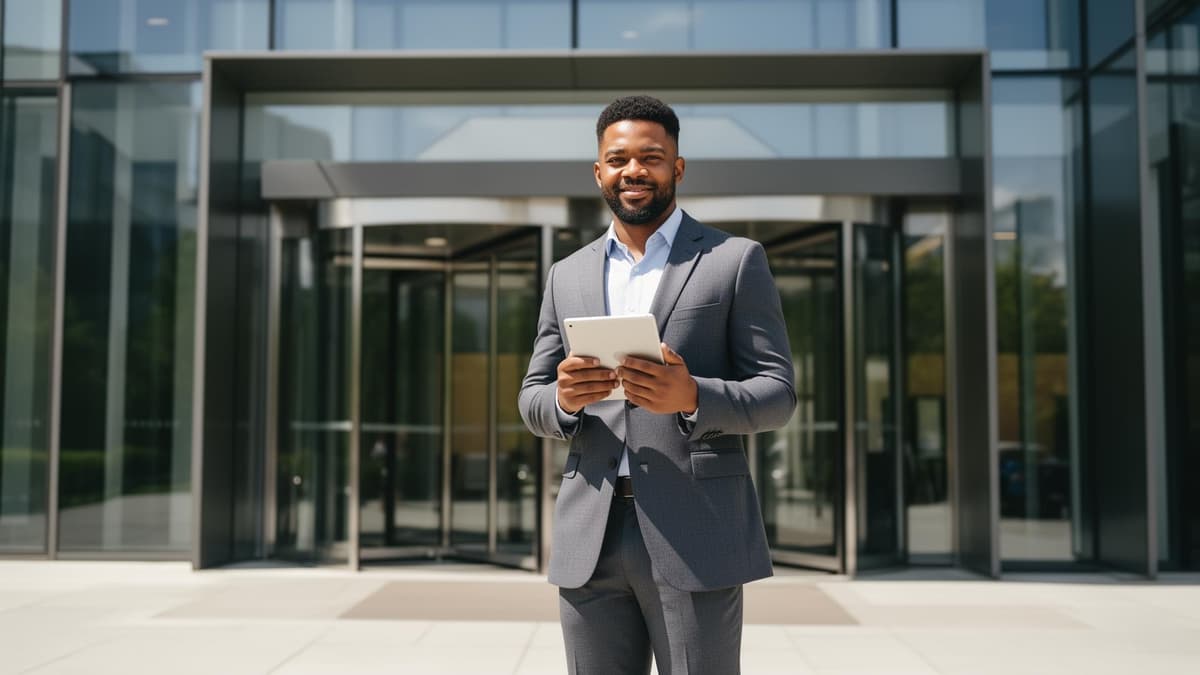 Field salesperson using VisitHub